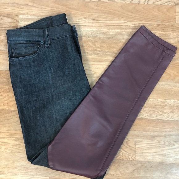 BCBGeneration Denim - BCBGeneration Denim and Leather Skinny Jeans